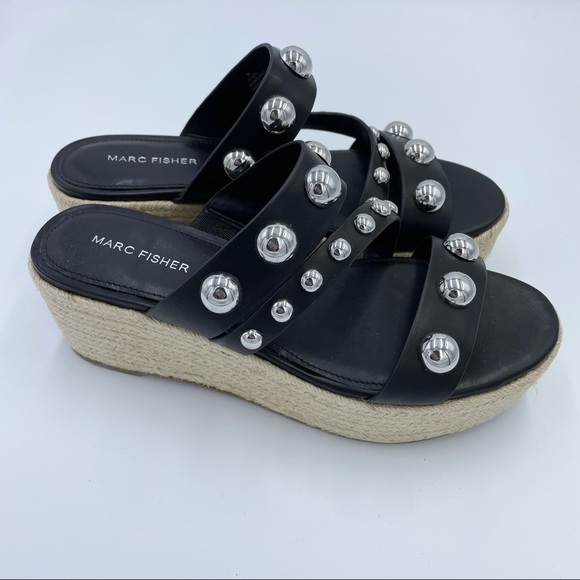 Marc Fisher Platform Sandals Black - Picture 7 of 12